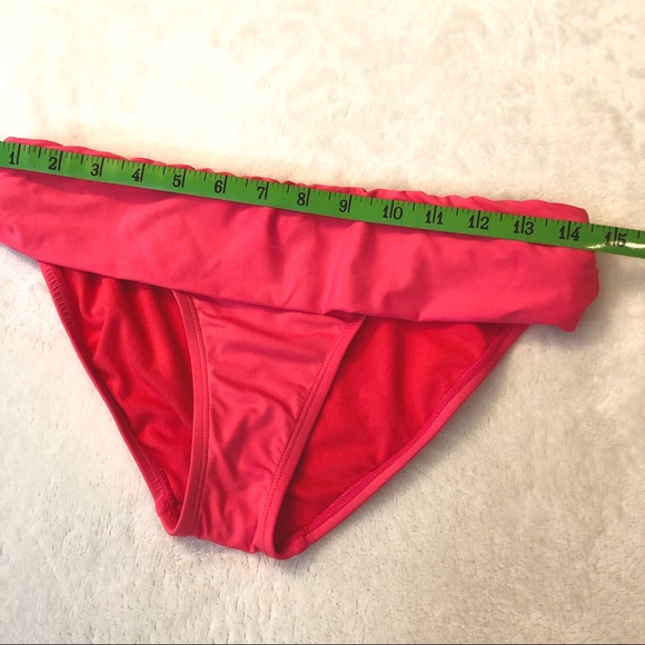 🎁Bundle 4 Free! Old Navy Pink Fold Over Waist Bikini Bottoms Size Small - Picture 8 of 10